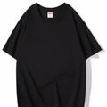 Men Casual Short Sleeve Breathable Loose Oversized T-Shirts Black