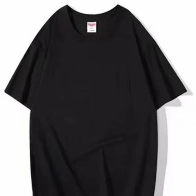 Men Casual Short Sleeve Breathable Loose Oversized T-Shirts Black