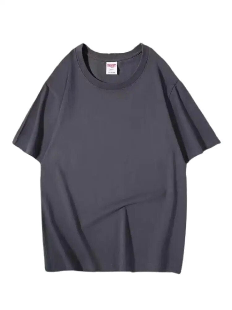 Men Casual Short Sleeve Breathable Loose Oversized T-Shirts Gray