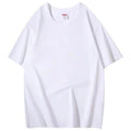 Men Casual Short Sleeve Breathable Loose Oversized T-Shirts White